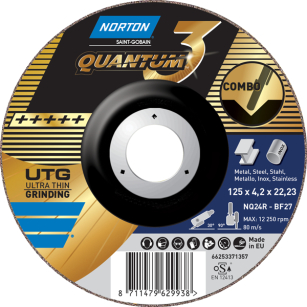 Norton Quantum 3 Tarcza do szlifowania (125x7x22,2mm)